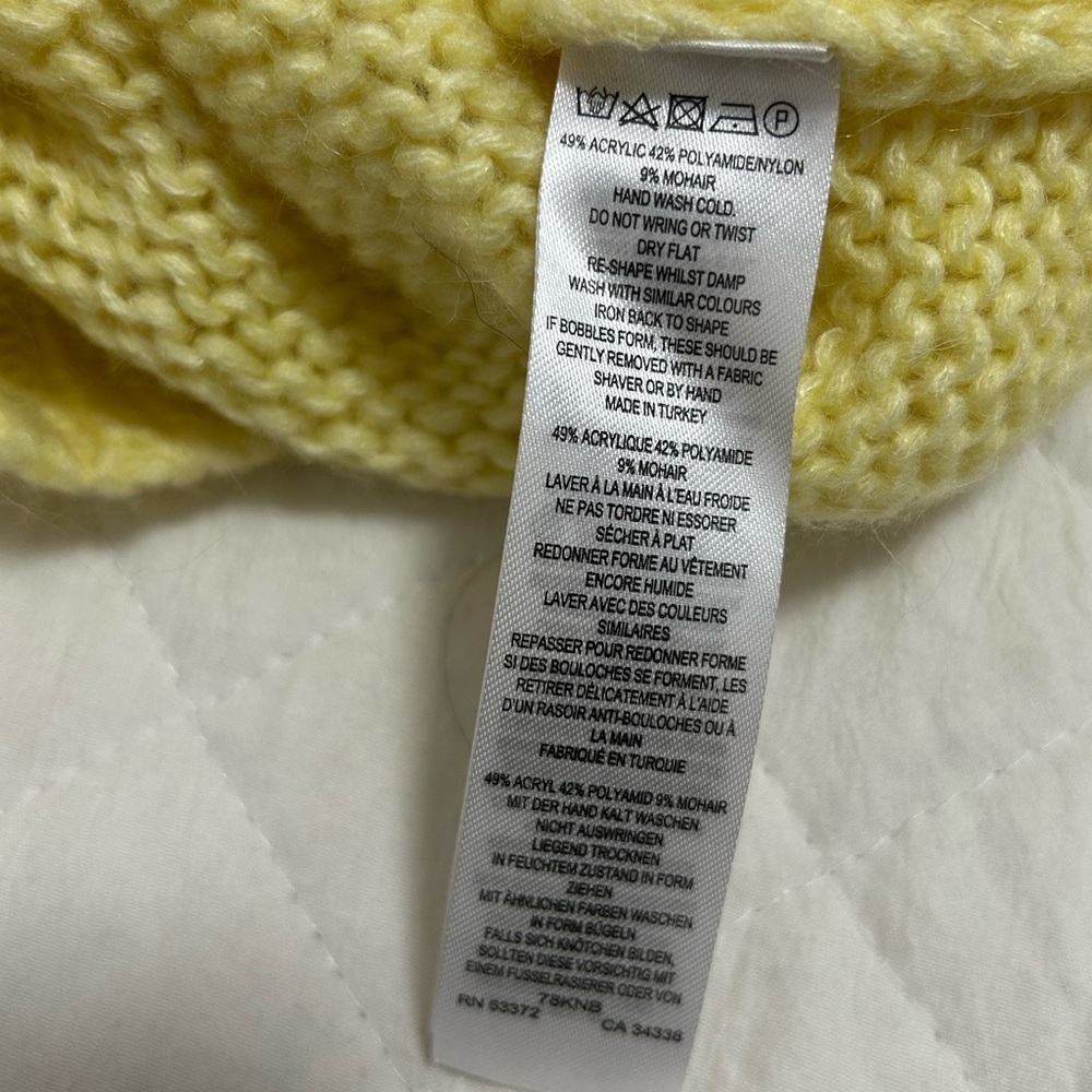 French Connection Soft Yellow Women's Sweater - Picture 6 of 6